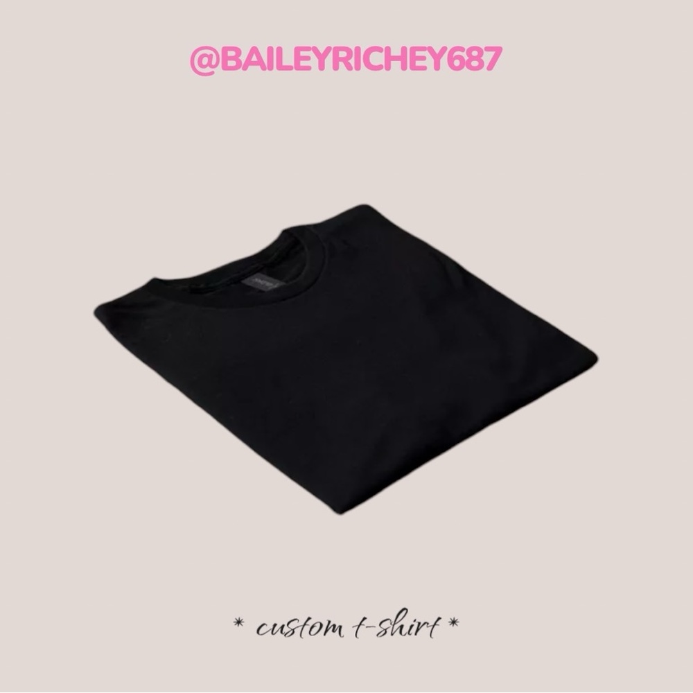Custom Black Adult Short Sleeve T-Shirt